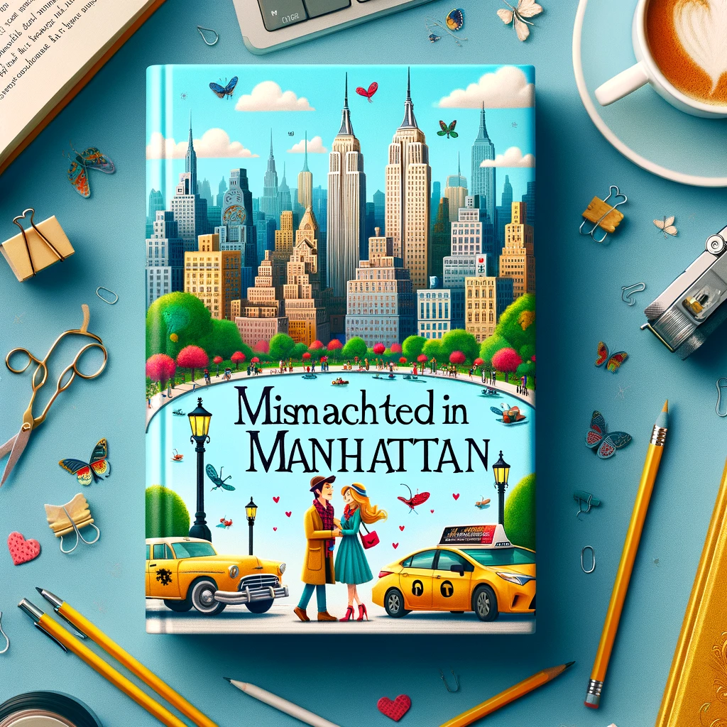 Dalle-3-Use-Case-Design-a-book-cover-for-a-romantic-comedy-novel-titled-‘Mismatched-in-Manhattan’